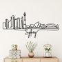 Wallity Sydney Escultura de Pared de Metal Negra